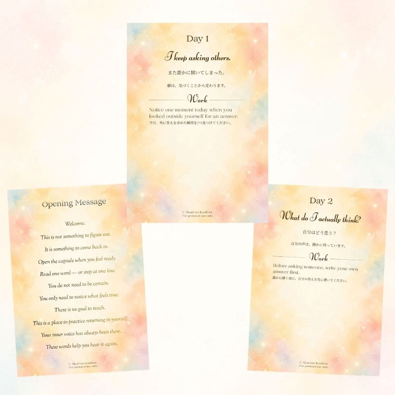 Self-Trust for Inner Clarity | 30-Day Word Capsule Decision-Making Theme Box