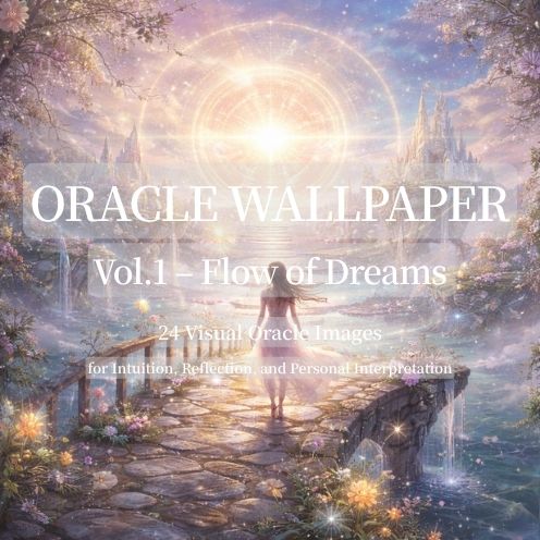 Digital Oracle Cards Wallpaper – Flow of Dreams (24 Images + PDF Guide)