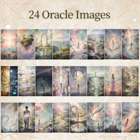 Digital Oracle Cards Wallpaper – Flow of Dreams (24 Images + PDF Guide)