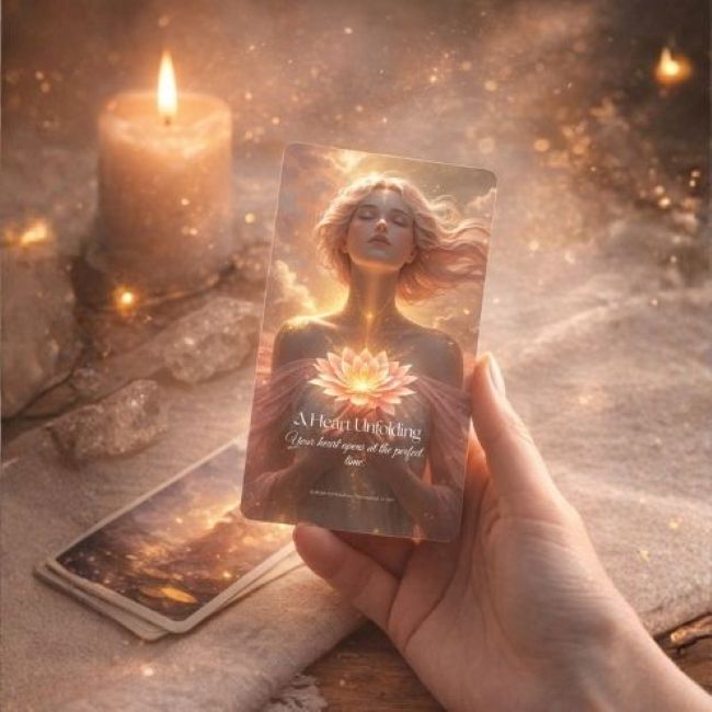 Digital Oracle Cards Wallpaper – Light & Wishes (24 Images + PDF Guide)