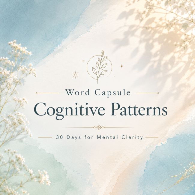 Cognitive Patterns for Mental Clarity | 30-Day Word Capsule Thinking Habits Theme Box