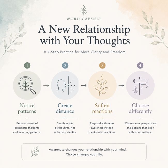 Cognitive Patterns for Mental Clarity | 30-Day Word Capsule Thinking Habits Theme Box