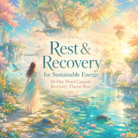 Rest & Recovery for Sustainable Energy | 30-Day Word Capsule Recovery Theme Box