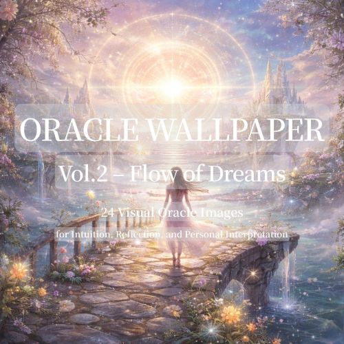 Digital Oracle Cards Wallpaper – Flow of Dreams (24 Images + PDF Guide)