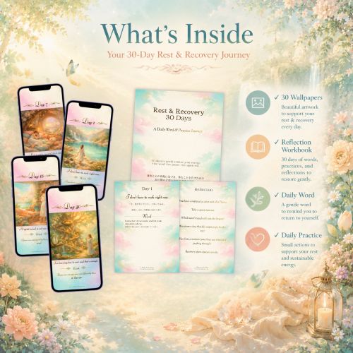 Rest & Recovery for Sustainable Energy | 30-Day Word Capsule Recovery Theme Box